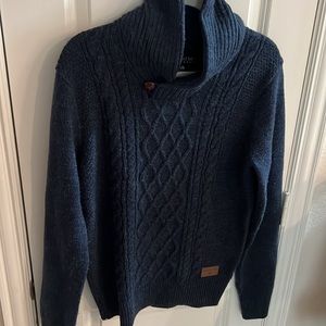 Emerald Isle Knitwear wool blend navy blue sweater from Ireland
